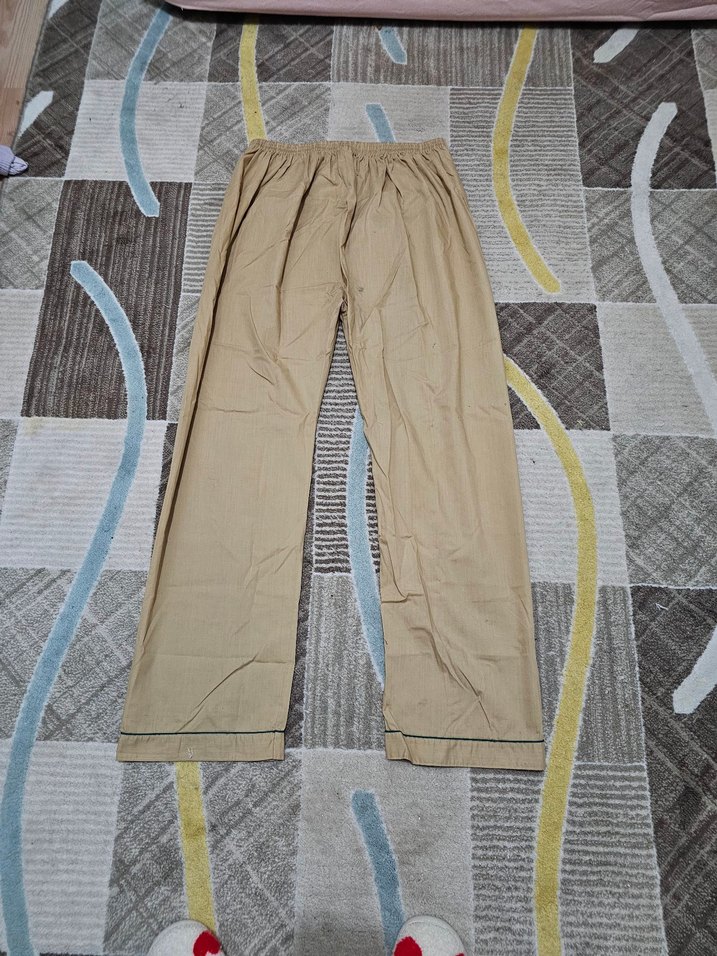 Bej Düğmeli Erkek Pijama Üstü, Uzun Kollu 56 beden - Görsel 3