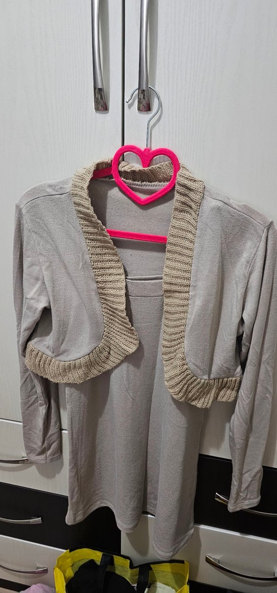 Dantel Detaylı V Yaka Bohem Mini Atlet ve Ceket - Görsel 2