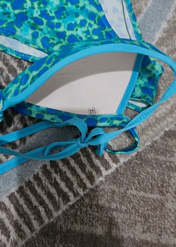 Mavi Bağlamalı Desenli Kadın Bikini Takımı - Görsel 2
