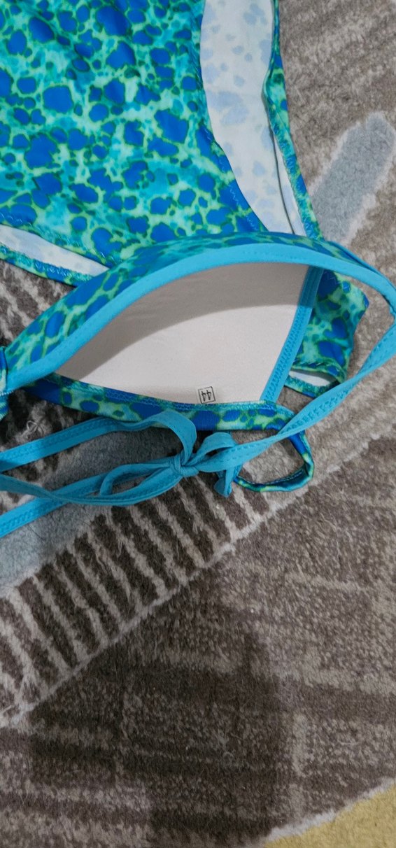 Mavi Bağlamalı Desenli Kadın Bikini Takımı - Görsel 2