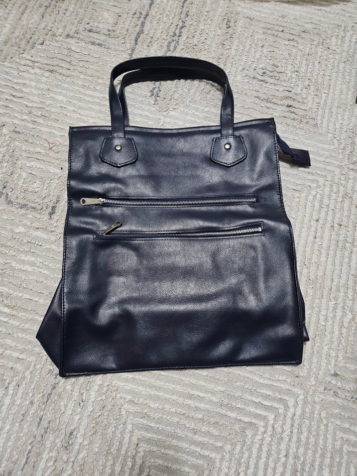 Siyah ve Kırmızı Deri Parisian Goth Kadın Çanta - Görsel 2