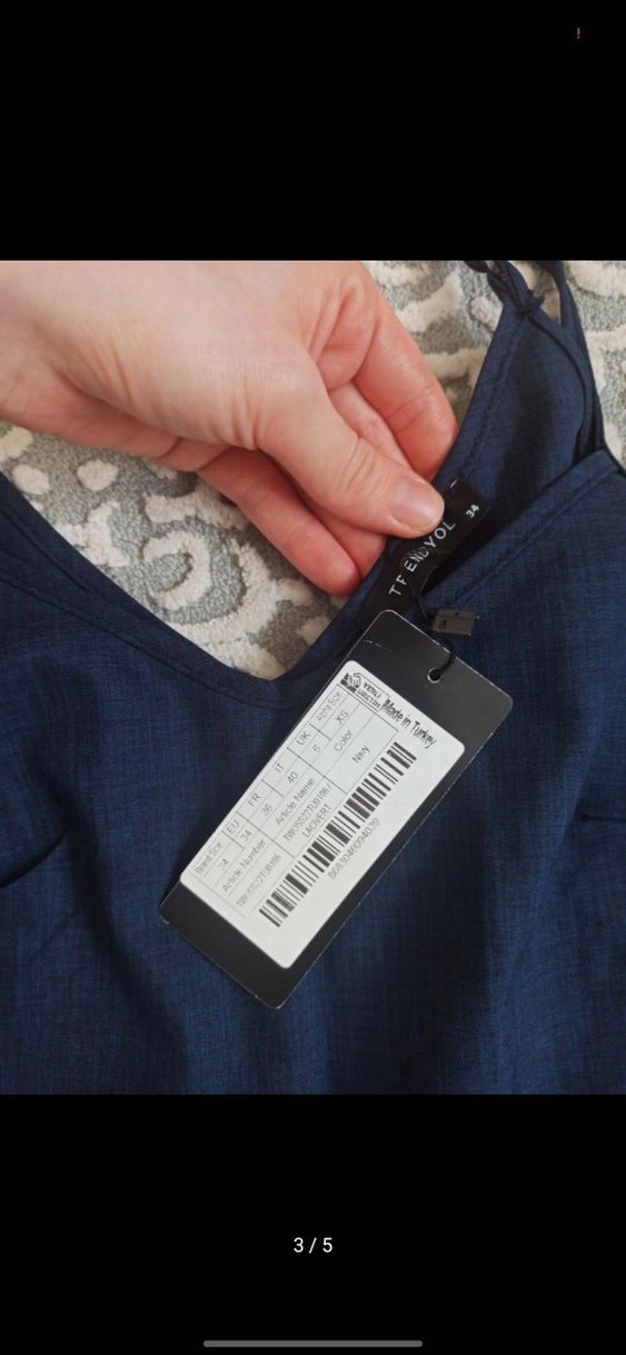 Kadın Lacivert Kot Tulum - Görsel 3