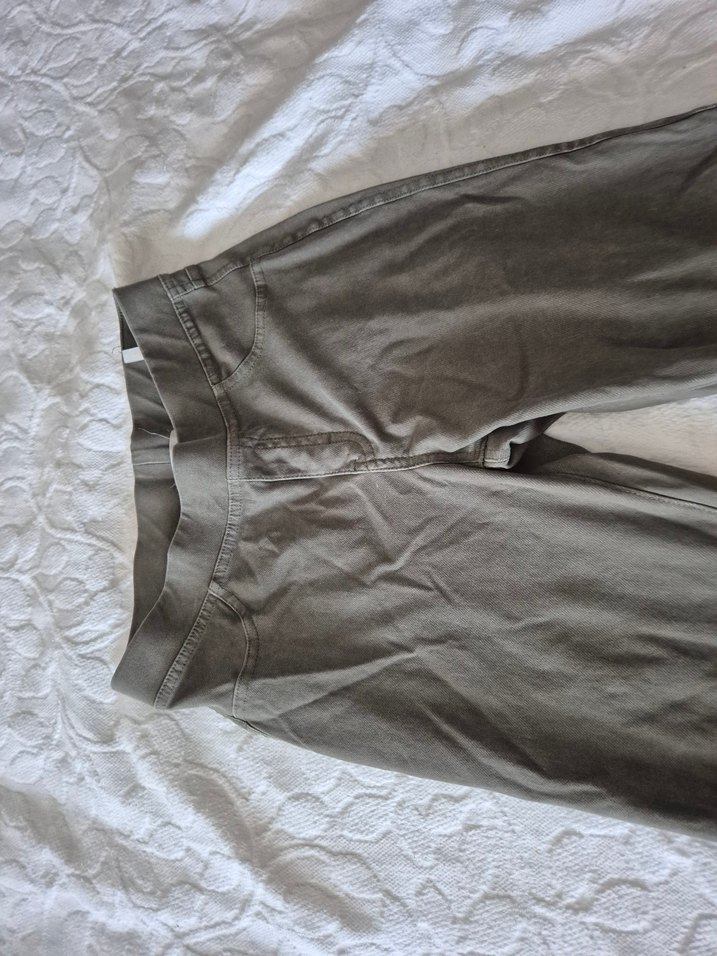 H&M Haki Kadın Tayt- Pantolon - Görsel 2