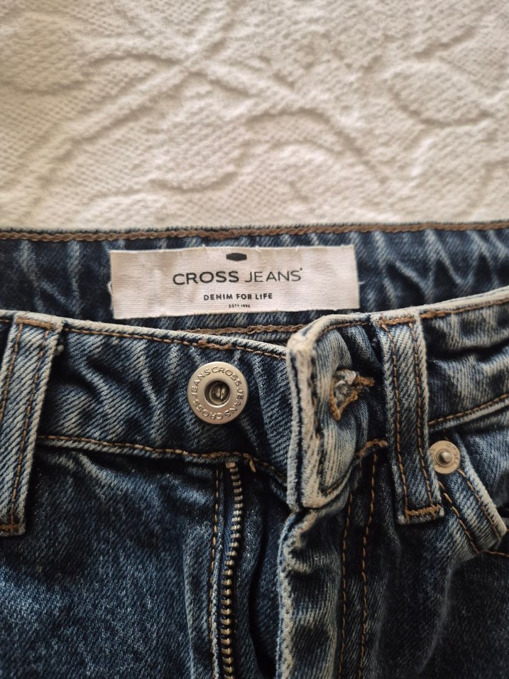 Kadın Gri Denim Midi Kot Pantolon - Görsel 2