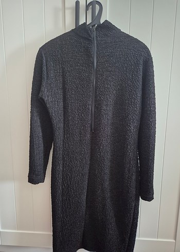 Kadın Siyah Uzun Kollu Triko Elbise - Görsel 3