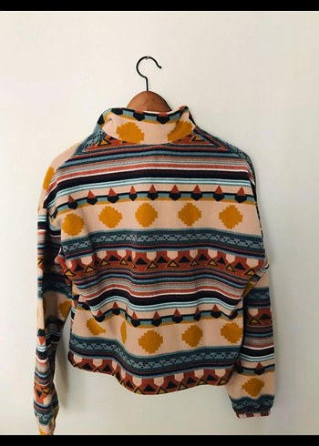Bohem Çok Renkli Yarım Fermuarlı Sweatshirt - Görsel 2