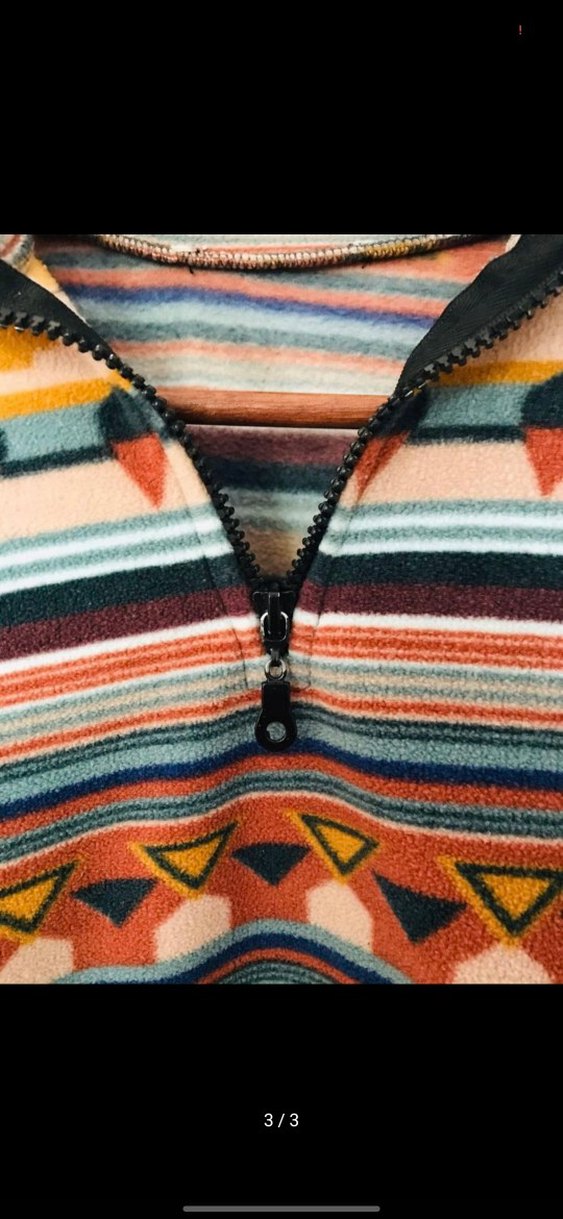 Bohem Çok Renkli Yarım Fermuarlı Sweatshirt - Görsel 3
