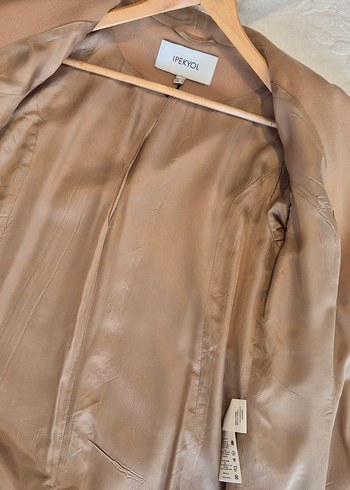 İpekyol Bej Midi Düğmeli Kaban - Görsel 12