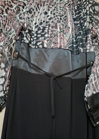 Payetli Ara boy Yarım Kol Elbise - Görsel 8