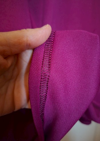 Bordo Nakışlı Uzun Kollu Abiye Elbise - Görsel 7