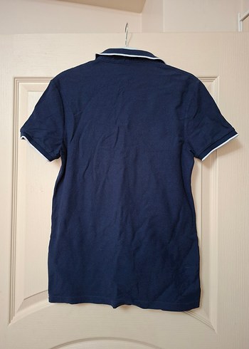 Erkek Lacivert Denim Polo Tişört - Görsel 7