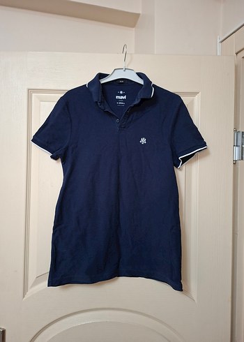 Erkek Lacivert Denim Polo Tişört - Görsel 3