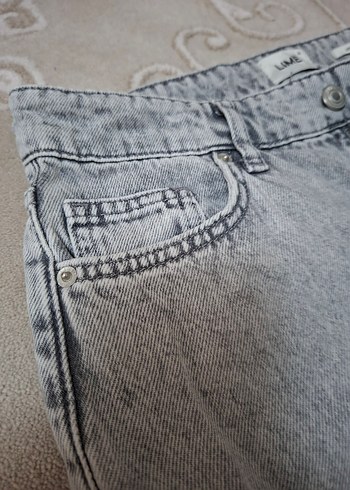 Bol Paça Kadın Kot Pantolon - Görsel 4