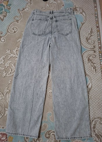 Bol Paça Kadın Kot Pantolon - Görsel 5