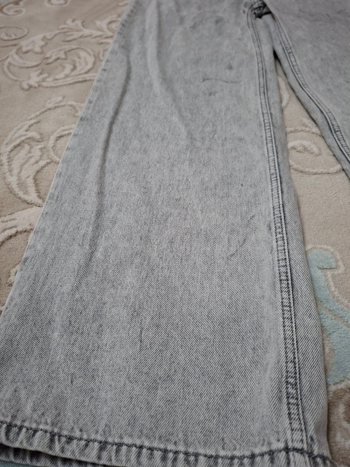 Bol Paça Kadın Kot Pantolon - Görsel 2