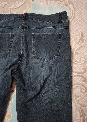 Kadın Lacivert Tie-Dye Desenli Denim Pantolon - Görsel 5