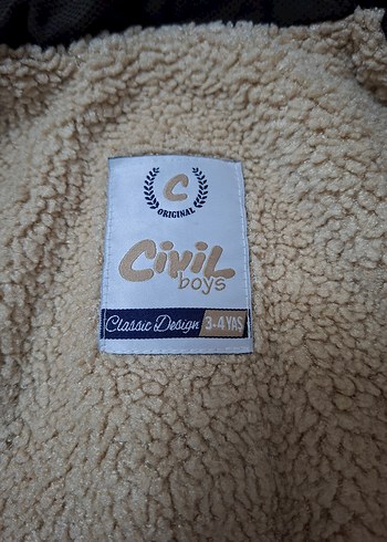 Kürk Detaylı Kamuflaj Kapüşonlu Erkek Çocuk Mont - Görsel 7