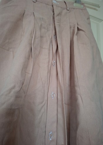 Kız Çocuk Bej Pileli Etek - Görsel 2