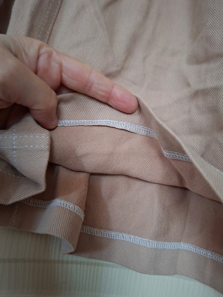 Kız Çocuk Bej Pileli Etek - Görsel 5