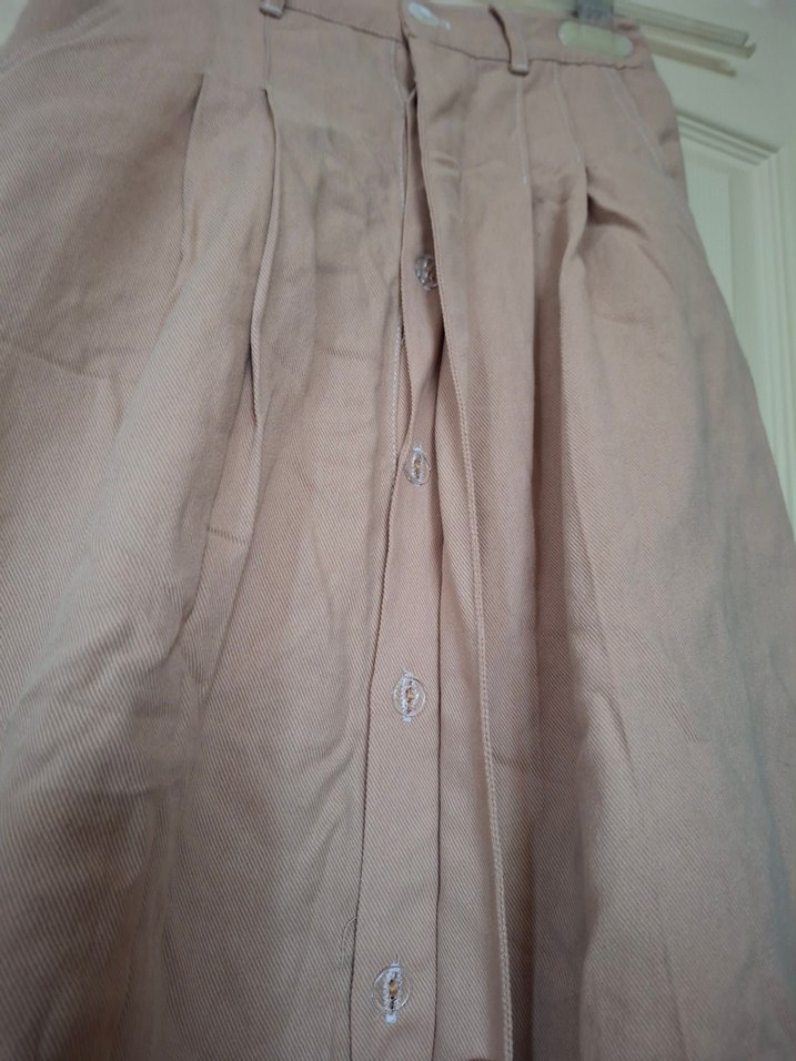 Kız Çocuk Bej Pileli Etek - Görsel 2