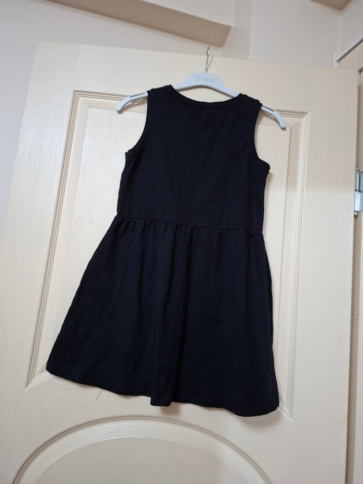 Kolsuz Siyah Kız Çocuk Elbisesi - Görsel 3