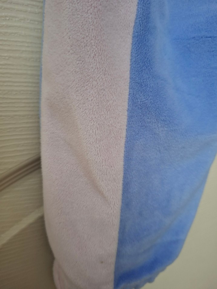 Blok Renkli Kız Çocuk Kadife Eşofman Altı - Görsel 5