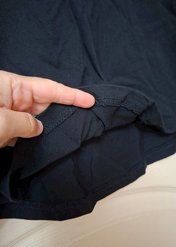 Kadın Siyah Kısa Kollu Tişört - Görsel 2