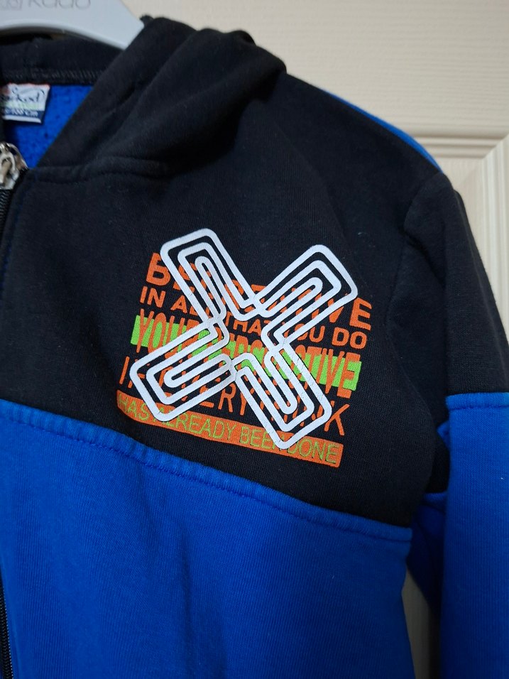 Kışlık Kapüşonlu Erkek Çocuk Sweatshirt Hırka - Görsel 2