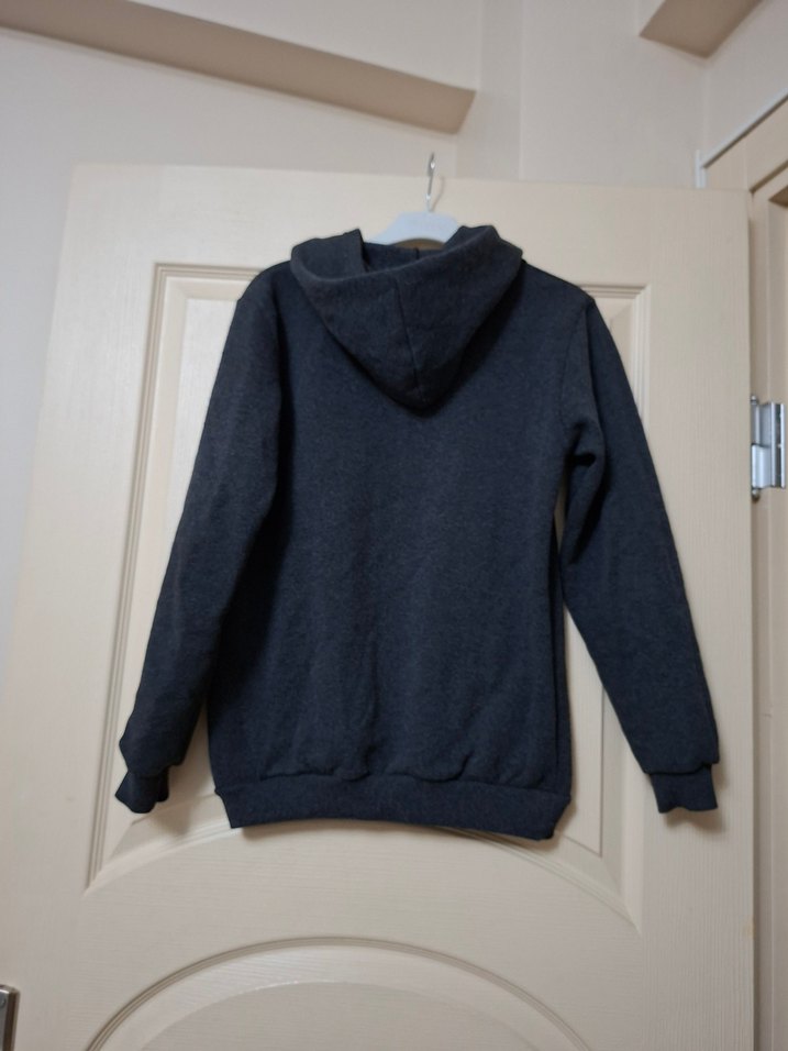 Erkek Çocuk Antrasit Kapüşonlu Sweatshirt - Görsel 4