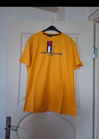 Tommy Hilfiger Sarı Oversize Tişört