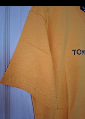 xl Beden Tommy Hilfiger Sarı Oversize Tişört