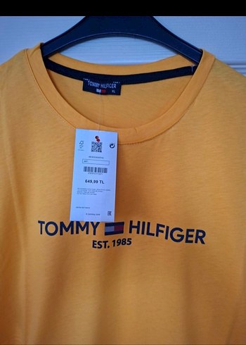xl Beden sarı Renk Tommy Hilfiger Sarı Oversize Tişört