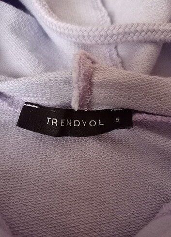 xl Beden mor Renk Trendyol kapüşonlu crop sweatshirt 