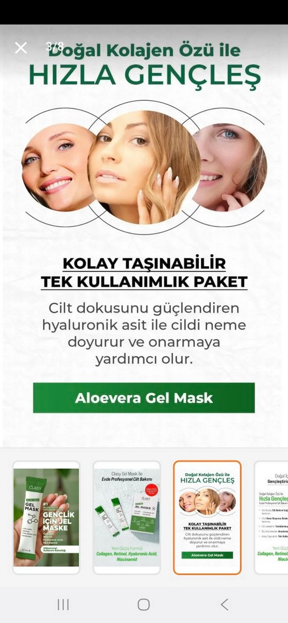 Clasy Aloe Vera Jel Maske - Cilt Bakımı - Görsel 3