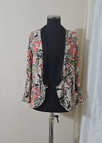 Çiçek Desenli Bohem Mini Kimono - Görsel 2