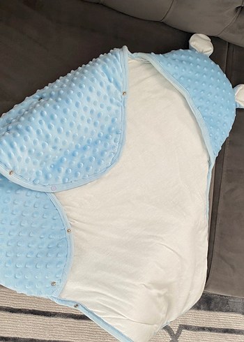 Diğer Nakışlı Mavi Bebek Battaniyesi kundak