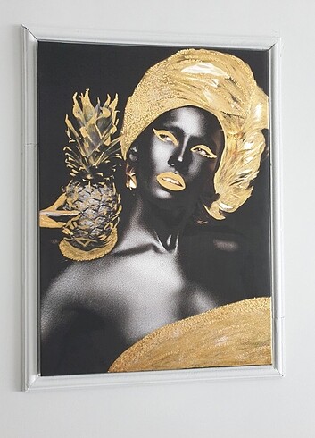 Kanvas Simli 3 adet 50×70 kabartmalı tablo - Görsel 6