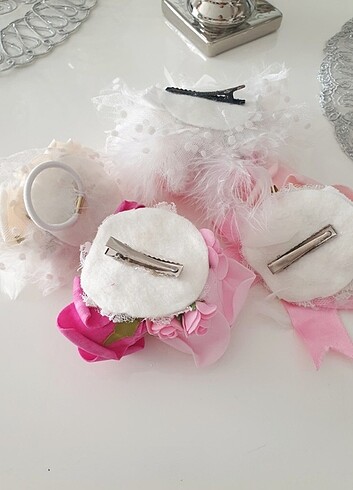 Tüylü klipsli toka 4 adet - Görsel 7