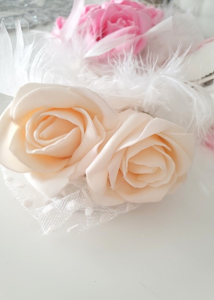 Tüylü klipsli toka 4 adet - Görsel 5