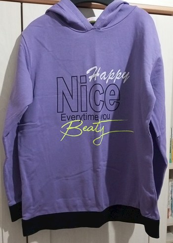 Mor Kapüşonlu kız çocuk Sweatshirt