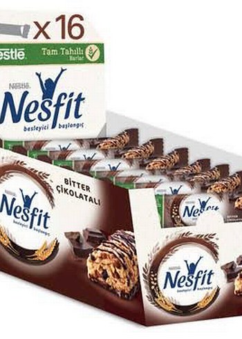 Nesfit Bitter Çikolatalı Tam Tahıllı 16'lı Paket
