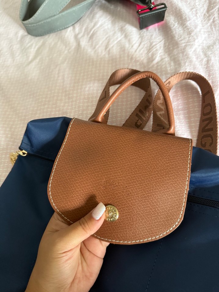 Mavi Deri Kadın Sırt Çantası - Görsel 2