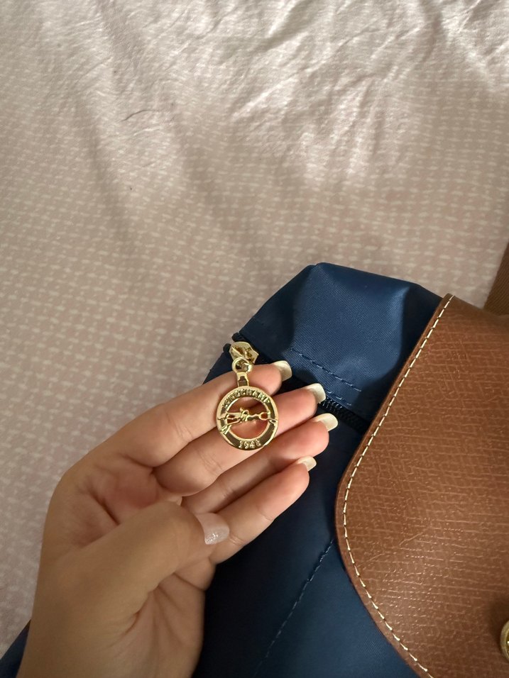 Mavi Deri Kadın Sırt Çantası - Görsel 3