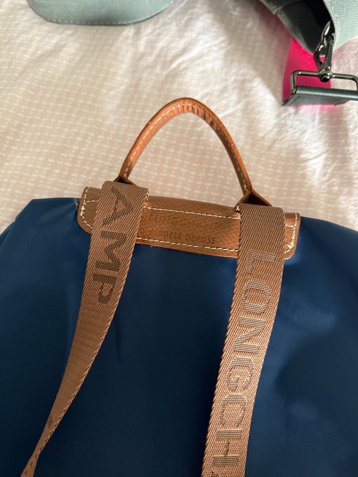 Mavi Deri Kadın Sırt Çantası - Görsel 4