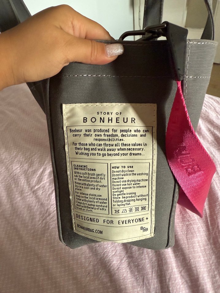 Gri Kadın Omuz Çantası - Buckle Detaylı - Görsel 3