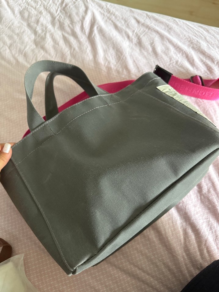 Gri Kadın Omuz Çantası - Buckle Detaylı - Görsel 4