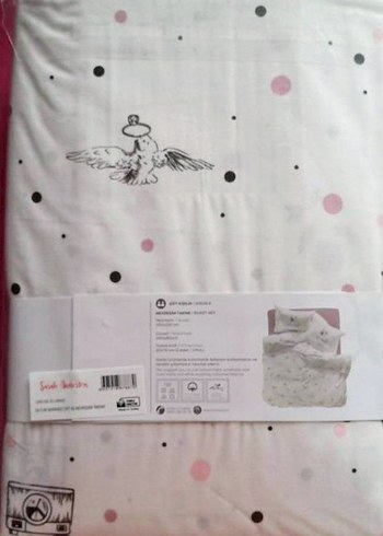 Karaca Home Baskılı Beyaz Gri Nevresim Takımı - Görsel 3