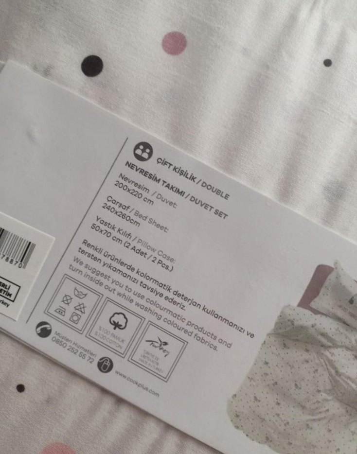 Karaca Home Baskılı Beyaz Gri Nevresim Takımı - Görsel 5