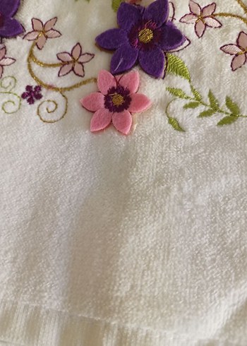 Nakışlı Bohem Çok Renkli Havlu Seti - Görsel 4