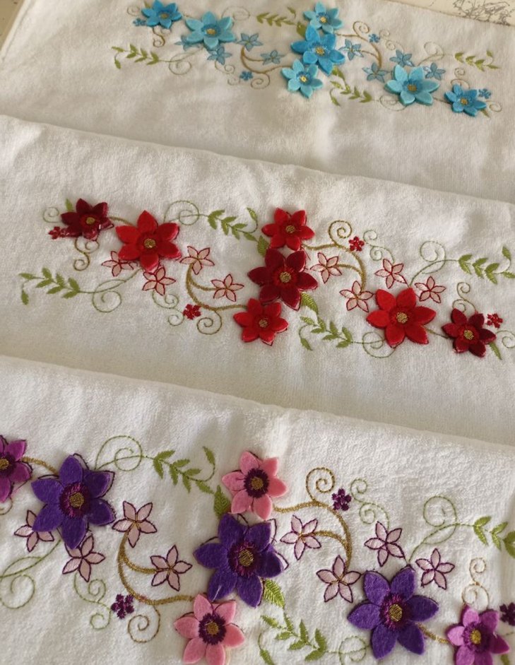 Nakışlı Bohem Çok Renkli Havlu Seti - Görsel 5